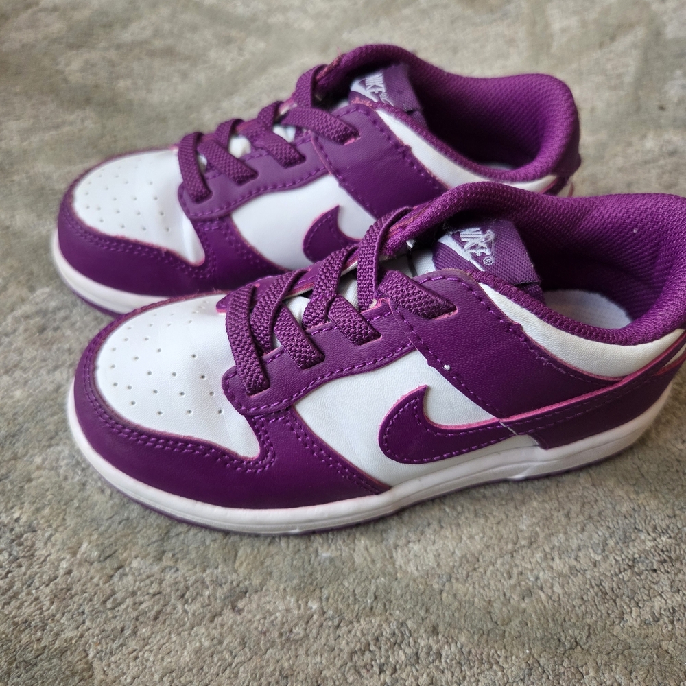 Nike Kids Purple and White Sneakers